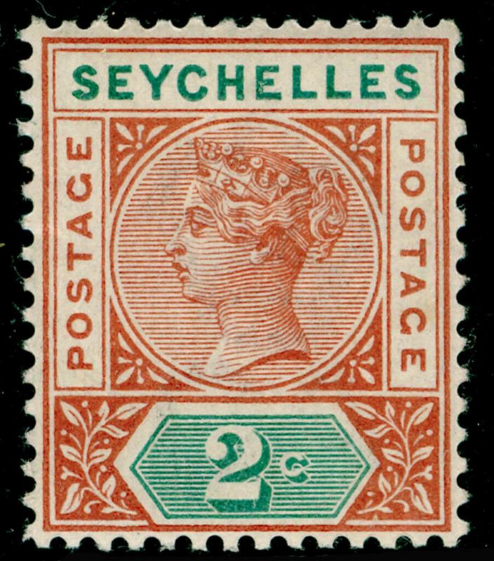 SEYCHELLES SG28, 2c orange-brown & green, LH MINT.