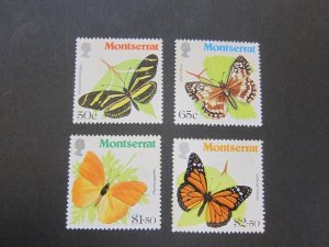 Montserrat 1981 Sc 441-44 Butterfly set MH