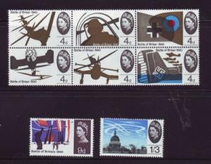 Great Britain Sc430-7 1965 Battle of Britain stamps NH