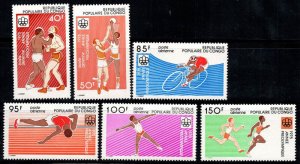 Congo 1975 Sc#C208/C213 BICYCLING/BASKETBALL/PRE-OLYMPIC'76  Set (6) MNH