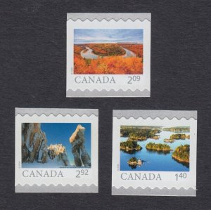 FROM FAR and WIDE = Set of 3 coil stamps with HV rate = MNH Canada 2024