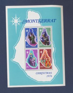 MONTSERRAT - Scott 358a - MNH S/S - Map, Christmas - 1976