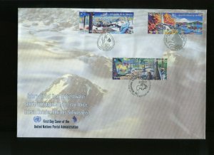 7 UN United Nations 2003 INTERNATIONAL FRESH WATER YEAR FDCs NY GENEVA VIENNA