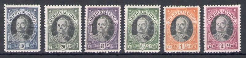 1926 SAN MARINO, Antonio Onofri - b. 126-28 - 6 values excellent centering - MNH