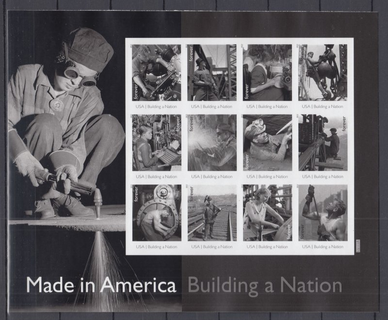 ​USA #4801m Made In America Complete Collection of 5 Imperf Sheets MNH