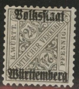 Germany State Wurttemberg Scott o150 MH*