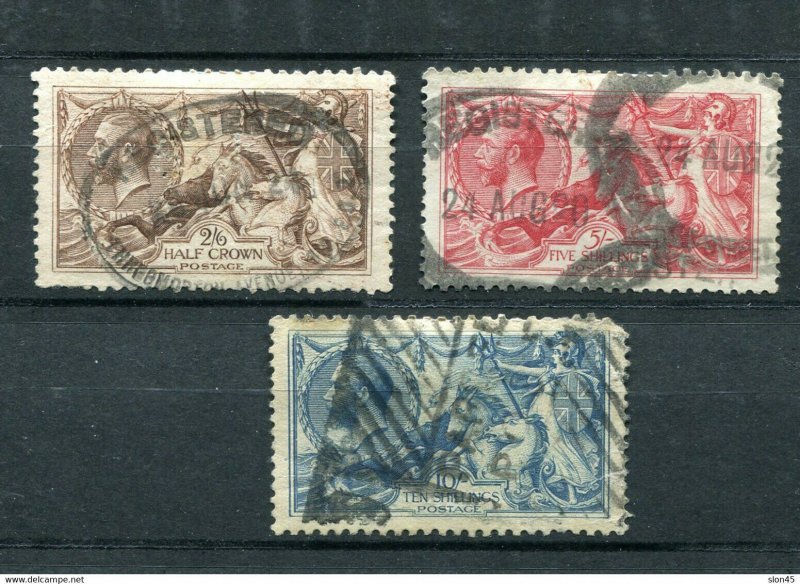 Great Britain 1919 seahorses Retouched Used Sc 179-1 CV 335 11422