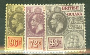 JS: British Guiana 178,179a used; 179, 180-189 mint CV $190; scan shows only ...