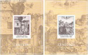 Lesotho - 1991 Christmas Durer Engravings - Set of 2 S/S #859-60