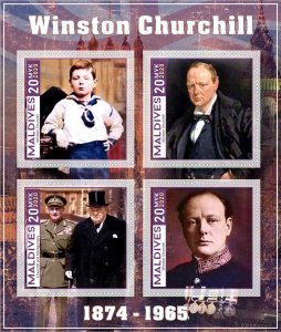 Stamps. Famous people. Winston Churhill 2020 year 1+1 sheets perforated