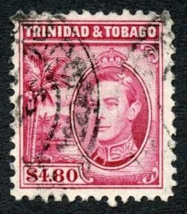 Trinidad and Tobago SG256 4.80 dollar top value Cat 55 pounds