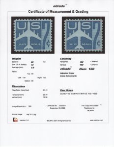 US Scott #C51 MNH OG Jet Airliner 7 cent eGraded With Certificate Gem 100