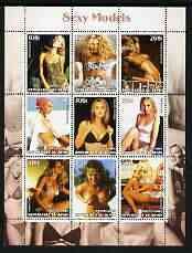 BENIN - 2003 - Sexy Models - Perf 9v Sheet - MNH - Private Issue