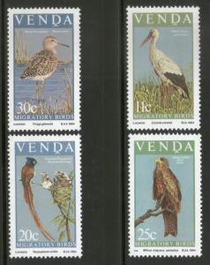 Venda 1984 Migratory Birds Flycatcher Kite Wildlife Fauna Sc 108-11 MNH # 2620