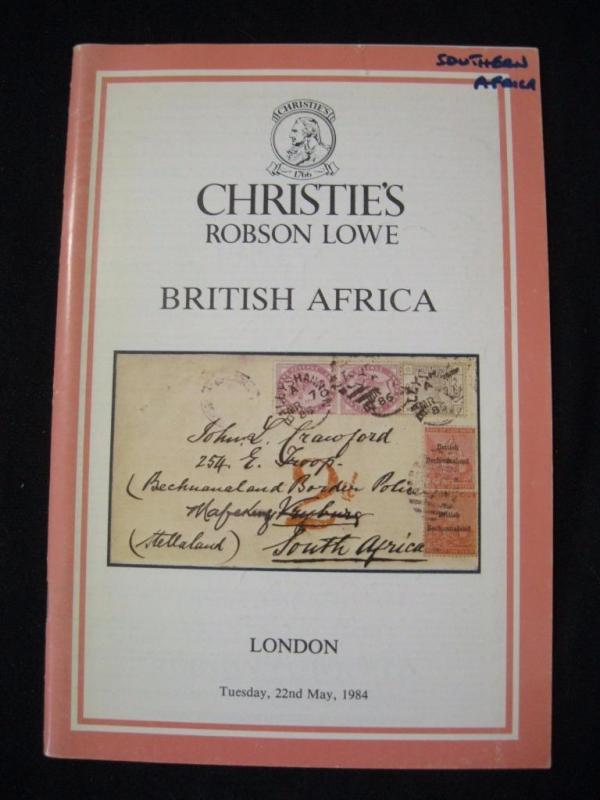 CHRISTIES LOWE AUCTION CATALOGUE 1984 BRITISH AFRICA