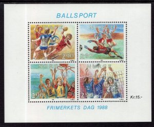 Norway 934 MNH sheet football soccer volleyball handball basketball