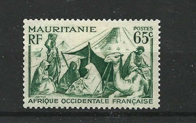 MAURITANIA  1938 - 40  65C  MYRTLE GREEN             MH 