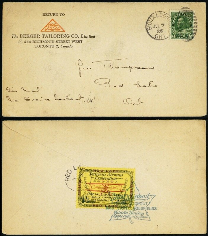 CL13c-260c FFC Sioux Lookout 4/7/26 to Red Lake - With Letter - Semi Official