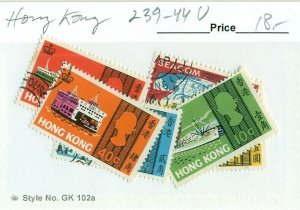 HONG KONG #239-44, Used, Scott $18.00