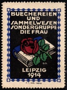 1914 German Poster Stamp Libraries And Collecting Special Group Of The Woman