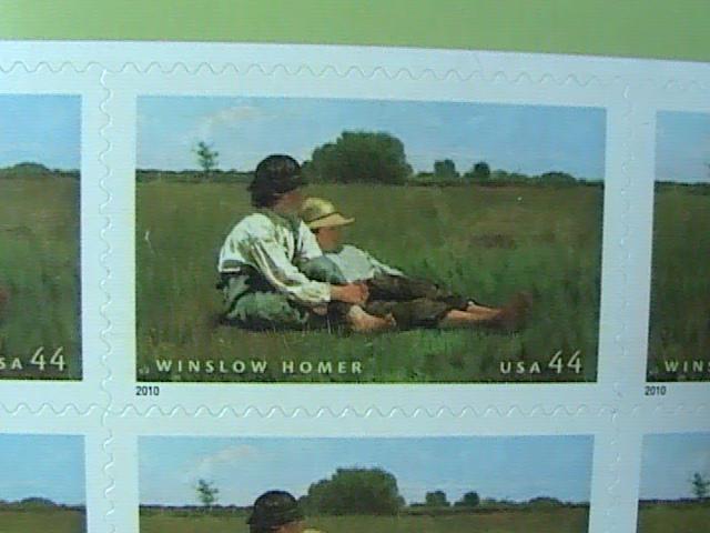 U.S.# 4473-MINT/NEVER HINGED--PANE OF 20--AMERICAN TREASURES/HOMER---2010