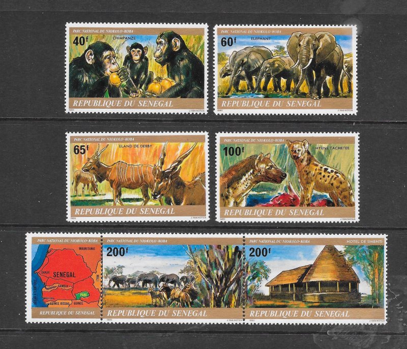 SENEGAL #523-7 ANIMALS IN NATIONAL PARK MNH