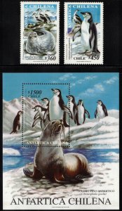 CHILE 1999 Chilean Antarctica; Scott 1283-85; MNH