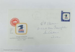 US, FDC  INAUGURATING THE UNITED STATES POSTAL SERVICE    