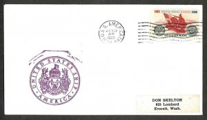 U.S.A. Postal History - USS AMERICA CVA-66 (1965) Cover