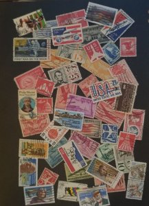 US 50 DIFFERENT Used Airmail BOB Back of Book Stamp Lot z9110