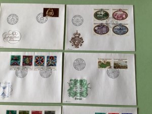 Liechtenstein 1977 postal stamps covers 9 items Ref A1394