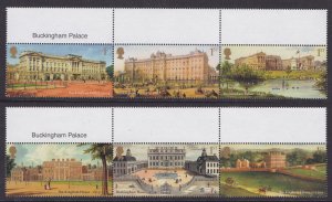 GB 3589-3594 Buckingham Palace tab T set B (6 stamps) MNH 2014