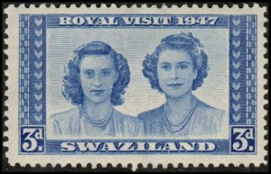 Swaziland 46 - Mint-H - 3p Princesses Elizabeth / Margaret / Royal Visit (1947)