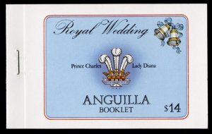 Anguilla 446c Booklet SB5 Cover B MNH Prince Charles, Princess Diana, Wedding