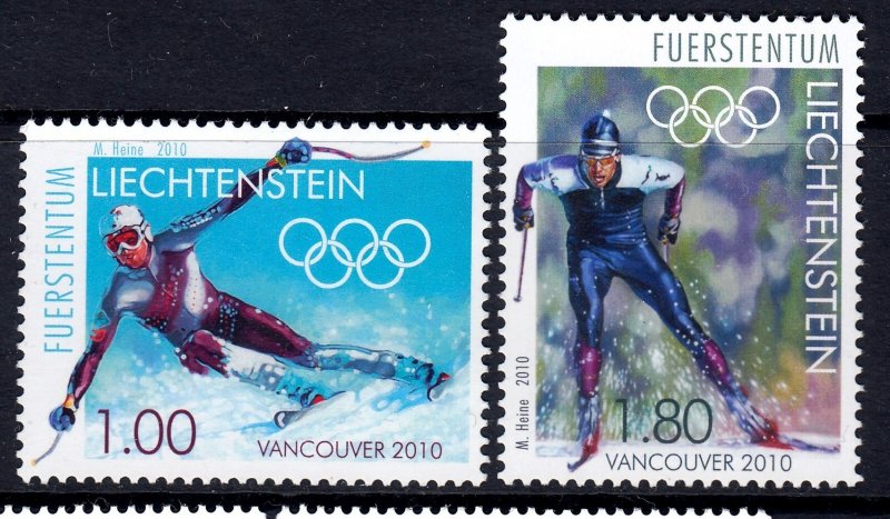 Liechtenstein 2010 Winter Olympics Complete Mint MNH Set SC 1469-1470