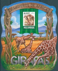 Mozambique 2015 MNH Wild Animals Stamps Giraffes Giraffe 1v S/S I