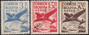 Bolivia #C130-C136 Used Set