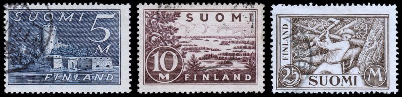 Finland Scott 177-179 (1930) Used H F-VF Complete Set