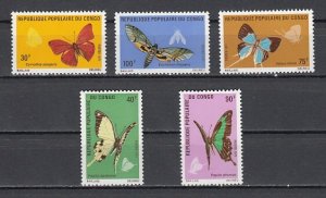 Congo Rep., Scott cat. 257-261. Butterflies issue. ^