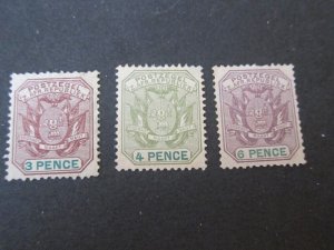 Transvaal 1896 Sc 170-172 MH