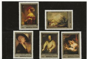 Russia 1984 English  Paintings set of 5 sg.5416-20   MNH