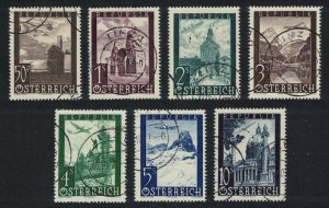 Austria Airmail stamps 7v COMPLETE 1947 Canc SG#1017-1023 MI#822-828