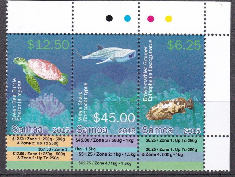 Samoa, Fauna, Turtles, Fishes, Marine Life MNH / 2015