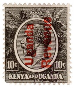 (I.B) KUT Revenue : Uganda Duty 10c (1927)