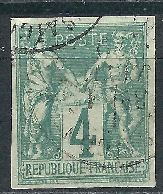 French Colonies 25 YT 25 Used VF 1877 SCV $14.50