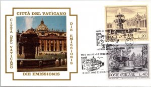 Vatican FDC 1975 - Europe's Annual Report on Arch. - Z-Grill Cachet - F30769