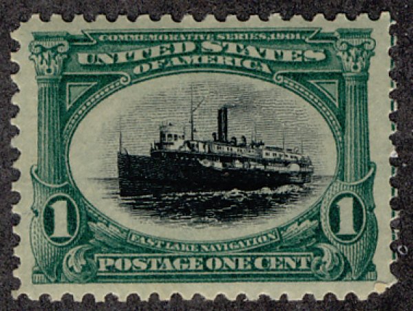 US #294 SCV $75.00 SUPERB JUMBO mint very lightly  hinged, super fresh colors...