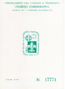 Brazil 1965 Sc 1006 Maximum card SLASH, DOT COMMA VARIETY