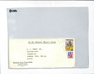 Dominican Republic Puerto Plata BRITISH CONSULATE Cover Bideford 1980s BS226