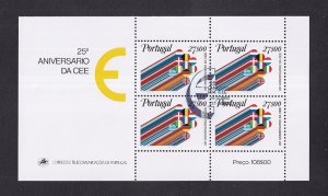 Portugal    #1527a   cancelled  1982  sheet  EEC anniversary